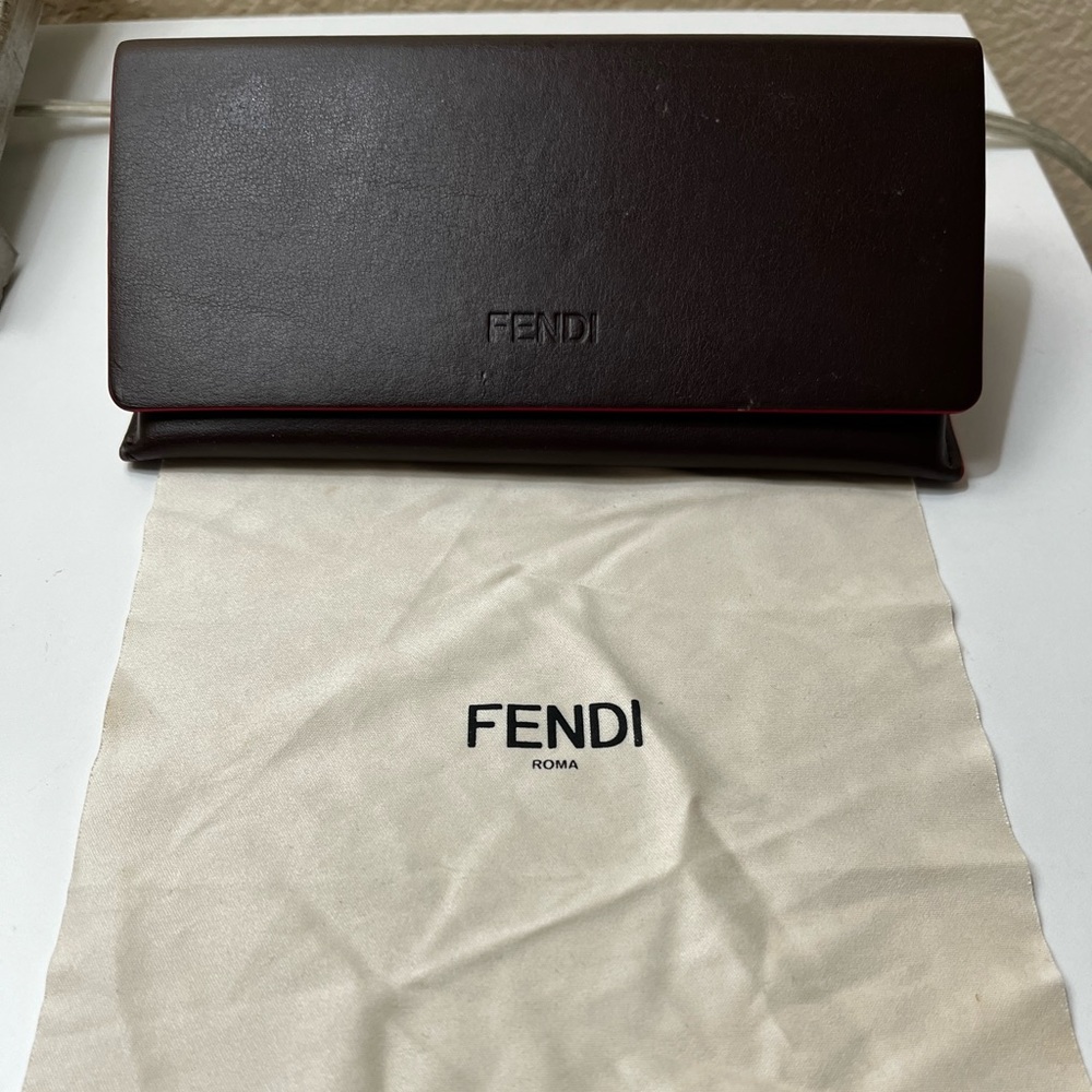 100% Original leather Fendi sunglasses case